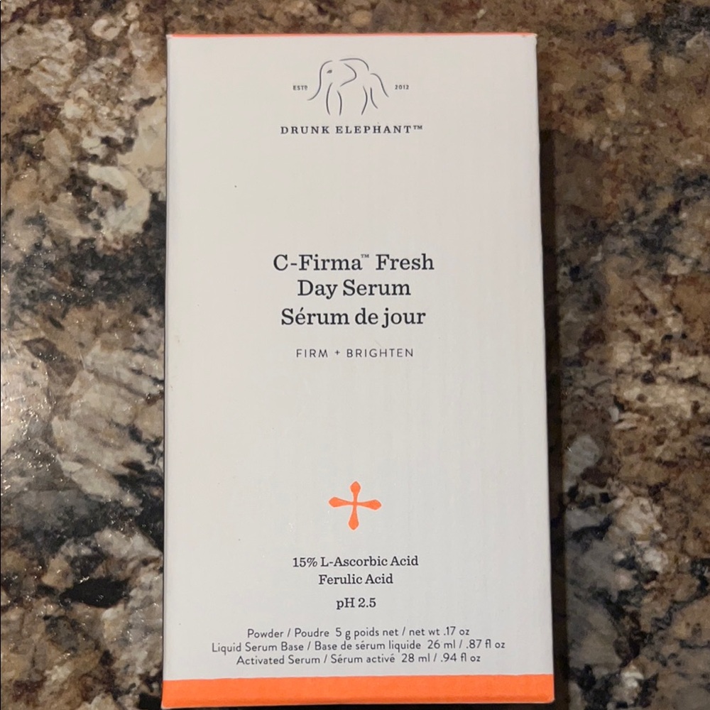 Drunk Elephant C-Firma Fresh Day Serum 15% L-Absorbic Acid Ferulic Acid pH 2.5